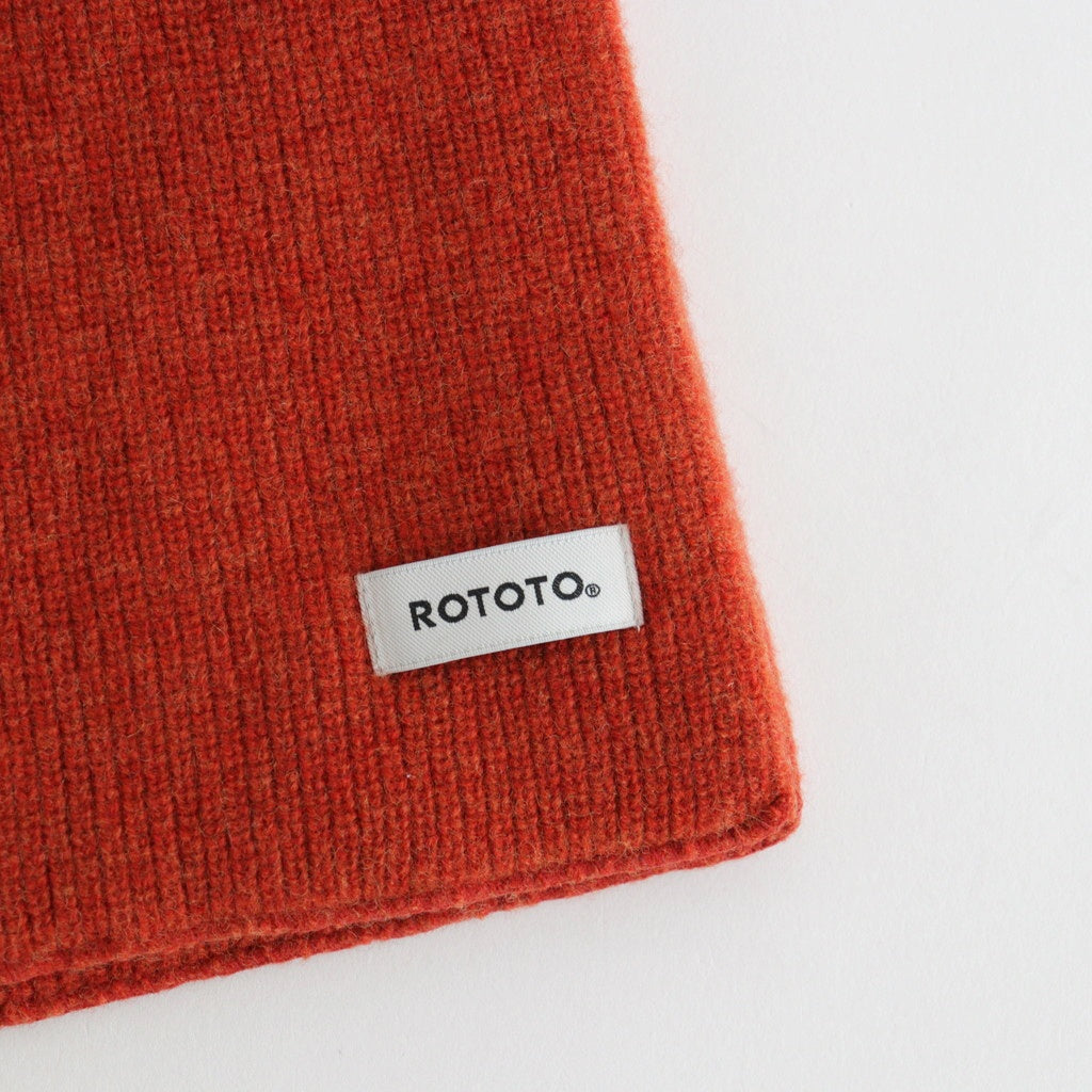 MERINO LAMBS WOOL SOCKSTOLE #BRICK [R5128-AW25]