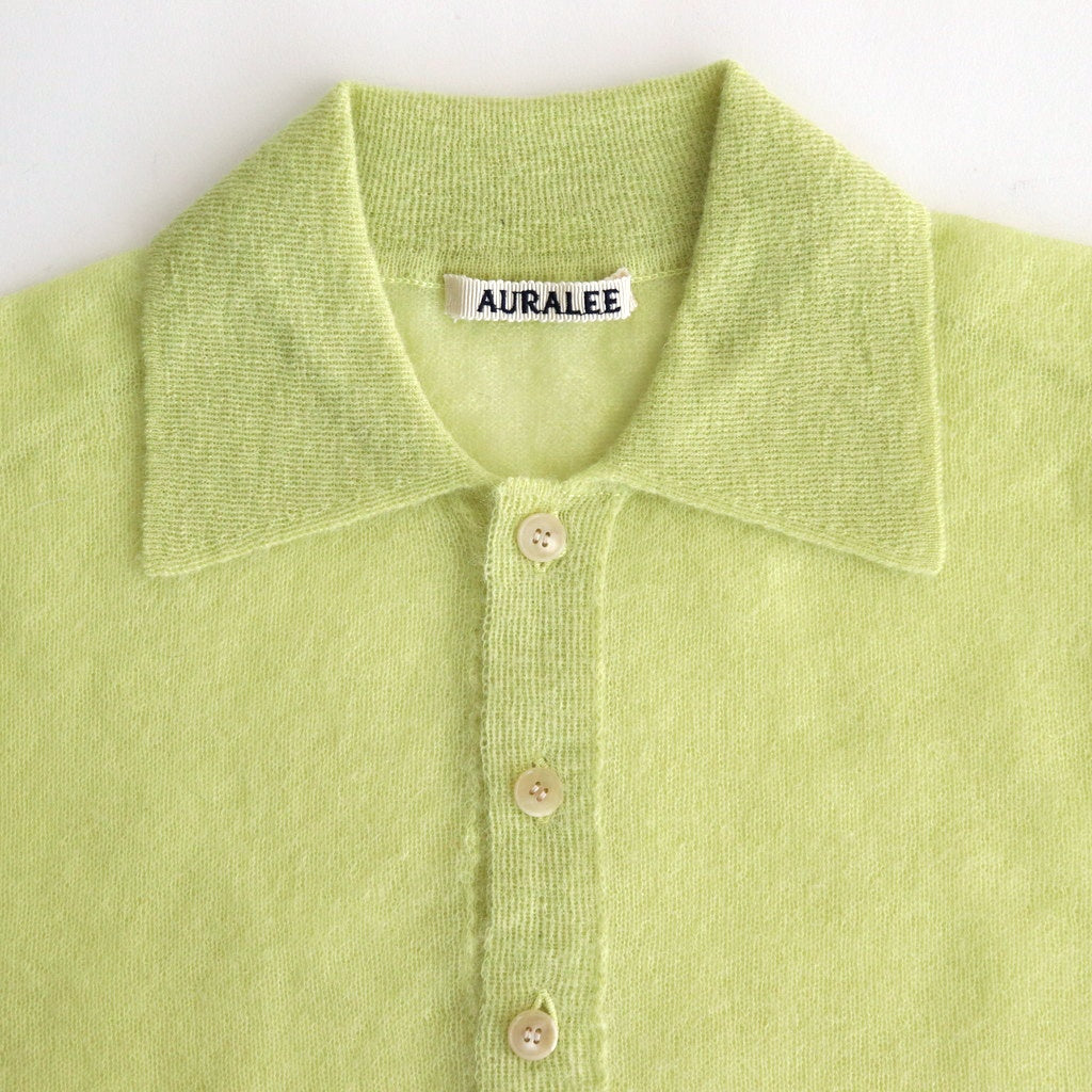 KID MOHAIR SHEER KNIT POLO #LIME YELLOW [A25SP03FG]
