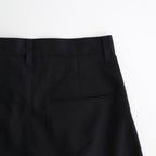 DOUBLE WEAVE COTTON ONE TUCK WIDE PANTS #BLACK [ST.1398]