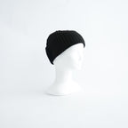 BATONER ウール梳毛リブ ブリーチ加工 ニットキャップ #BLACK [HR-N005-051]