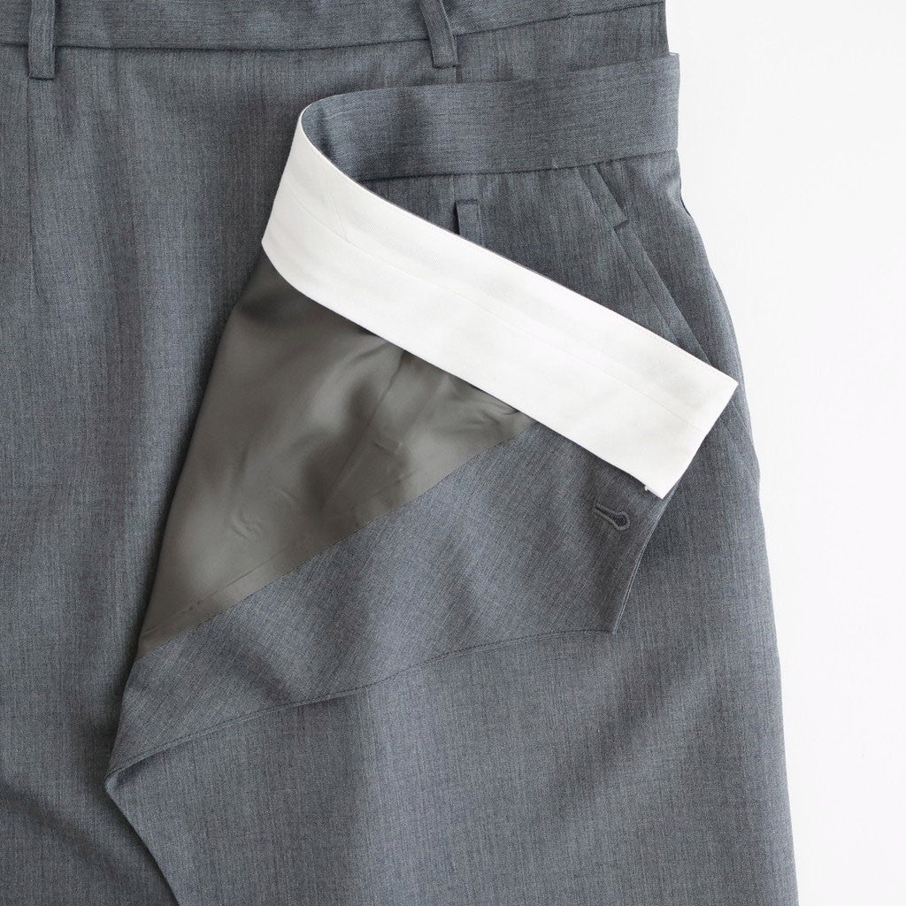 Wool Wrap Skirt #MD. GREY [I26SS-SK75]