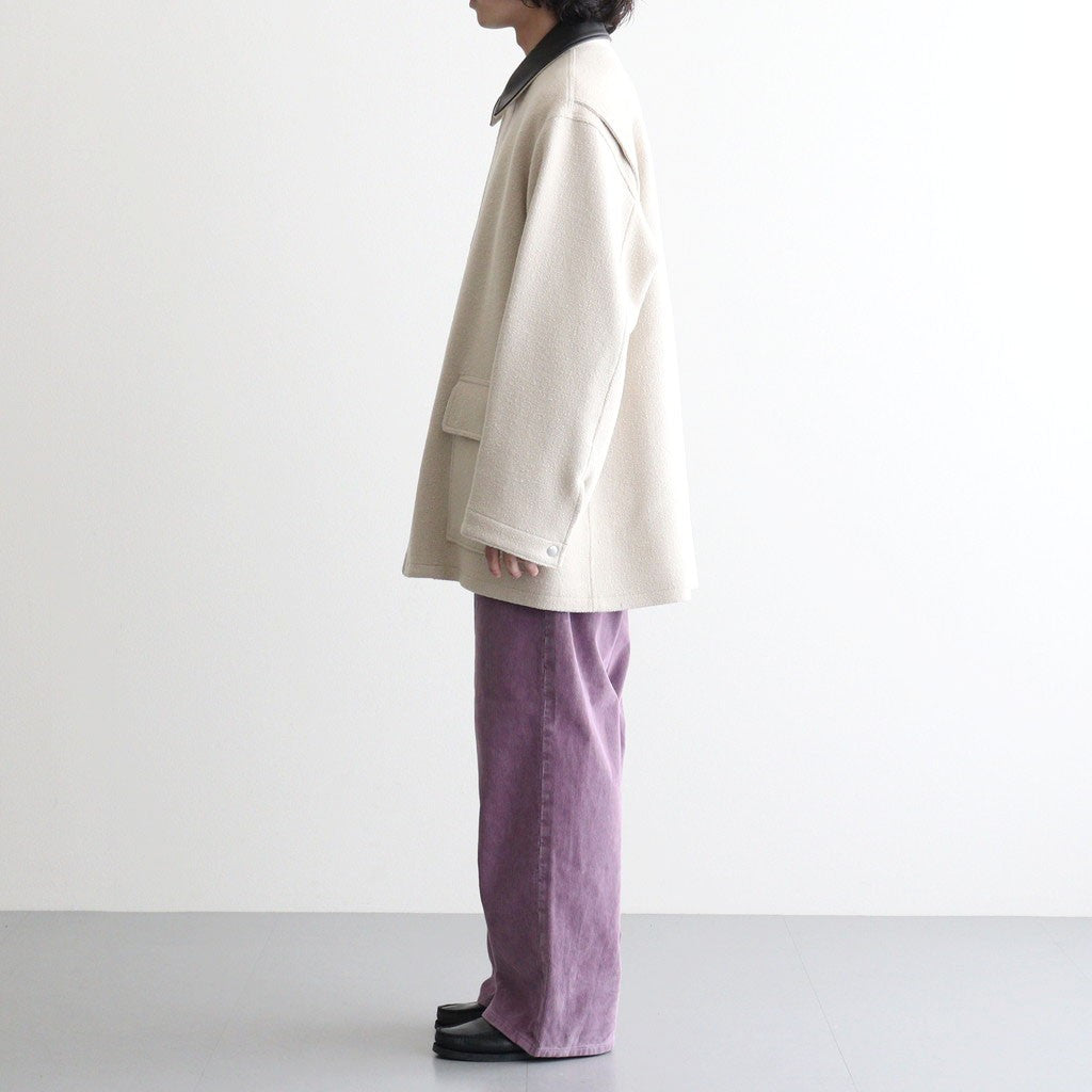 GARMENT-DYED FINX CORDUROY 5P WIDE PANTS #DUSTY PURPLE [A26AP01FX]