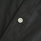 綿麻ツイル 製品洗い モッズコート #BLACK [HQ-C002-051]