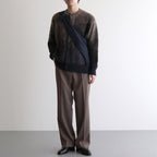 LIGHT WOOL MAX GABARDINE SLACKS #TOP BROWN [A24AP02MG]