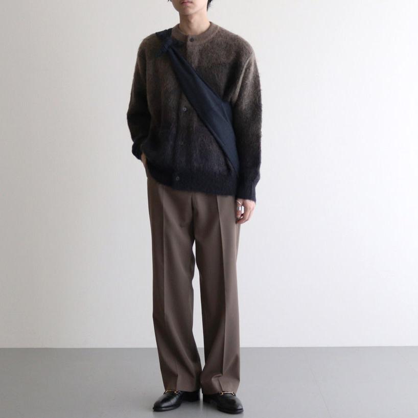 LIGHT WOOL MAX GABARDINE SLACKS #TOP BROWN [A24AP02MG]