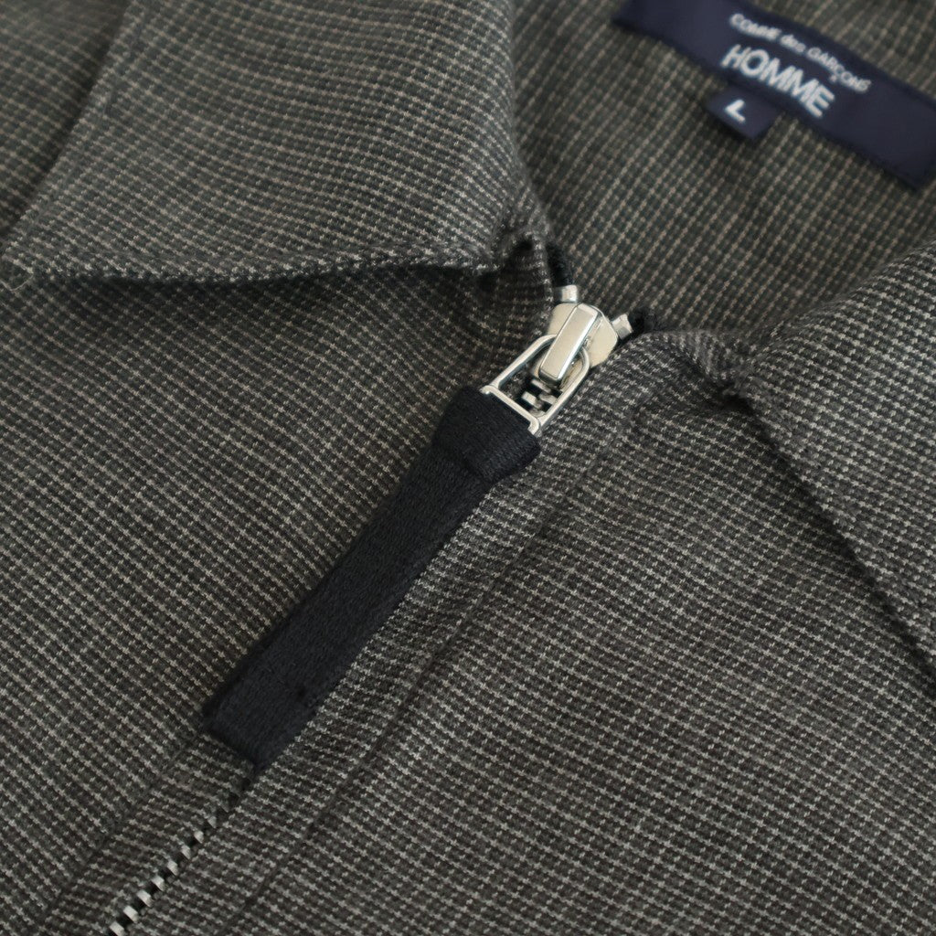 綿チェックジップシャツジャケット #GRAY [HP-B023-051]