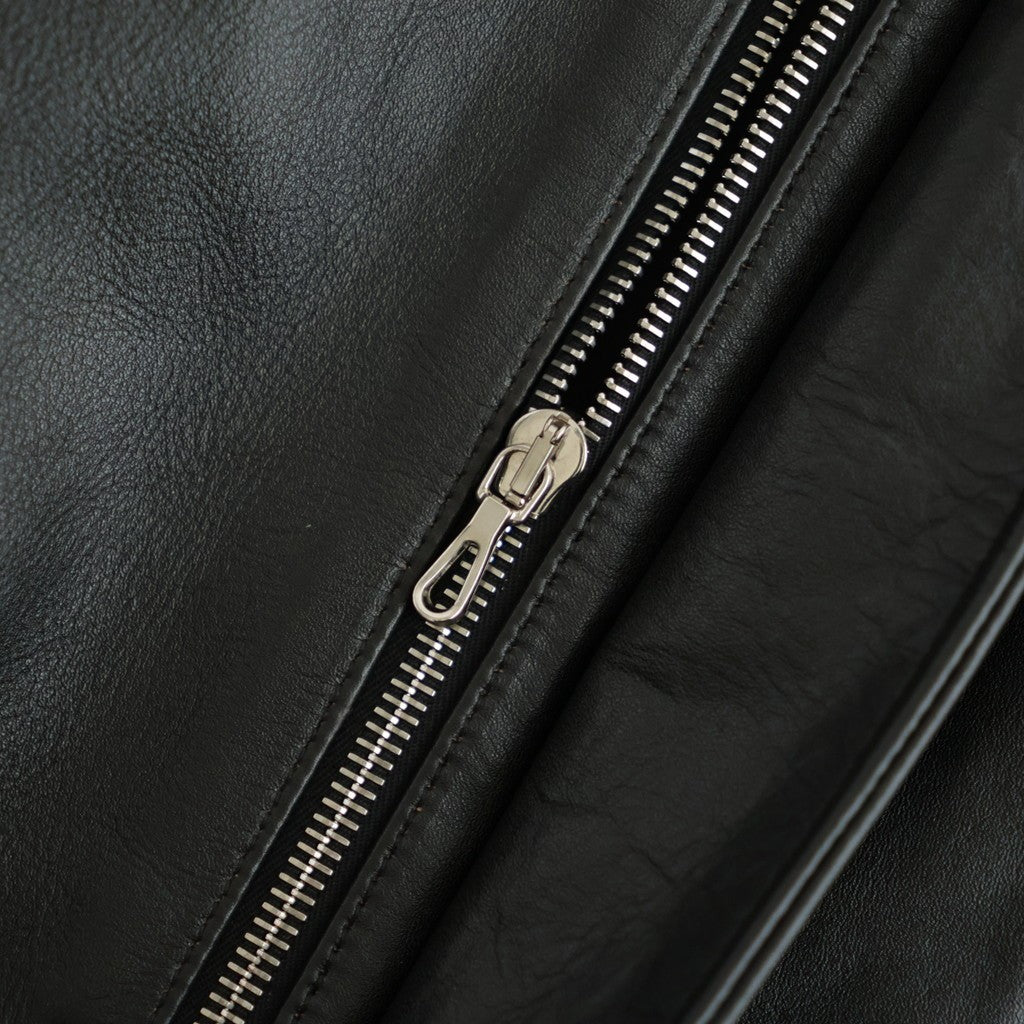 Cow Leather Raglan Blouson #BLACK [GU263-30320]