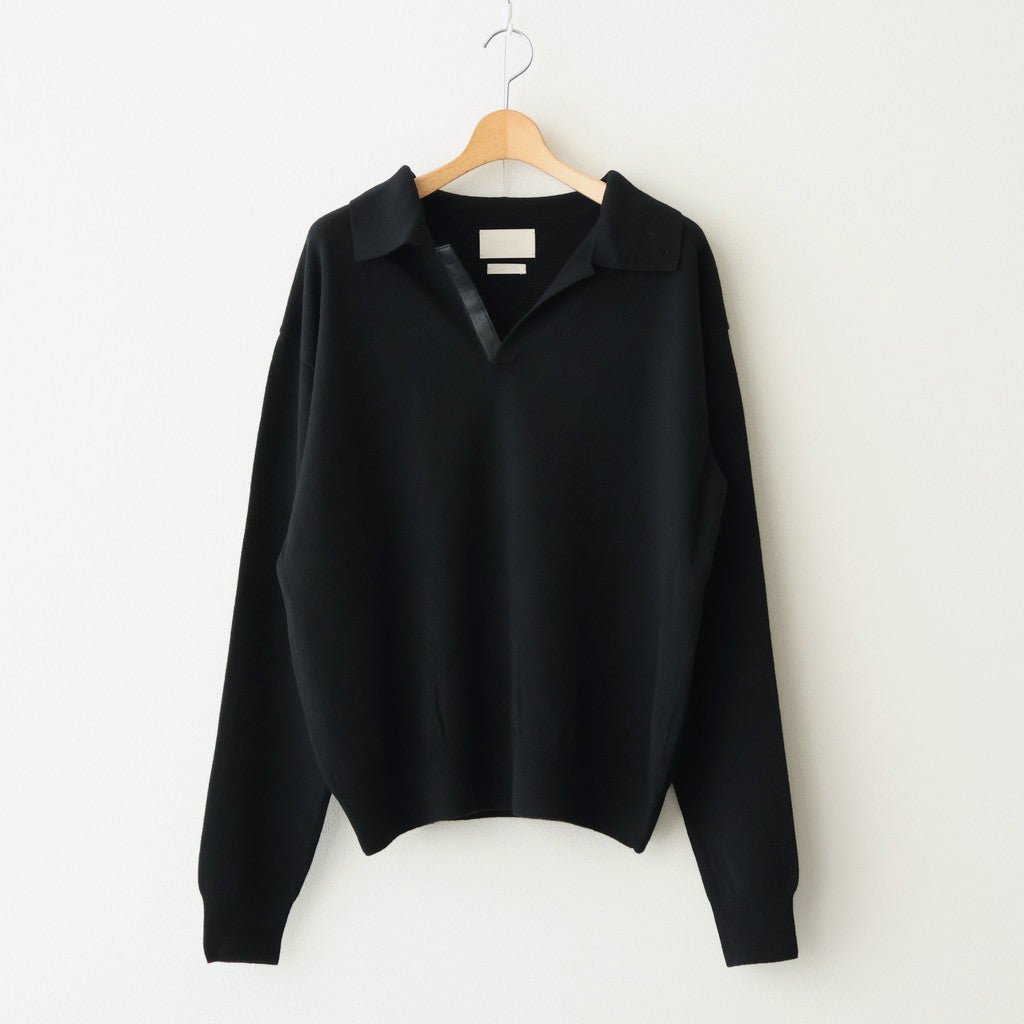Fine Gauge Skipper Sweater #BLACK [YK25FW01126S]