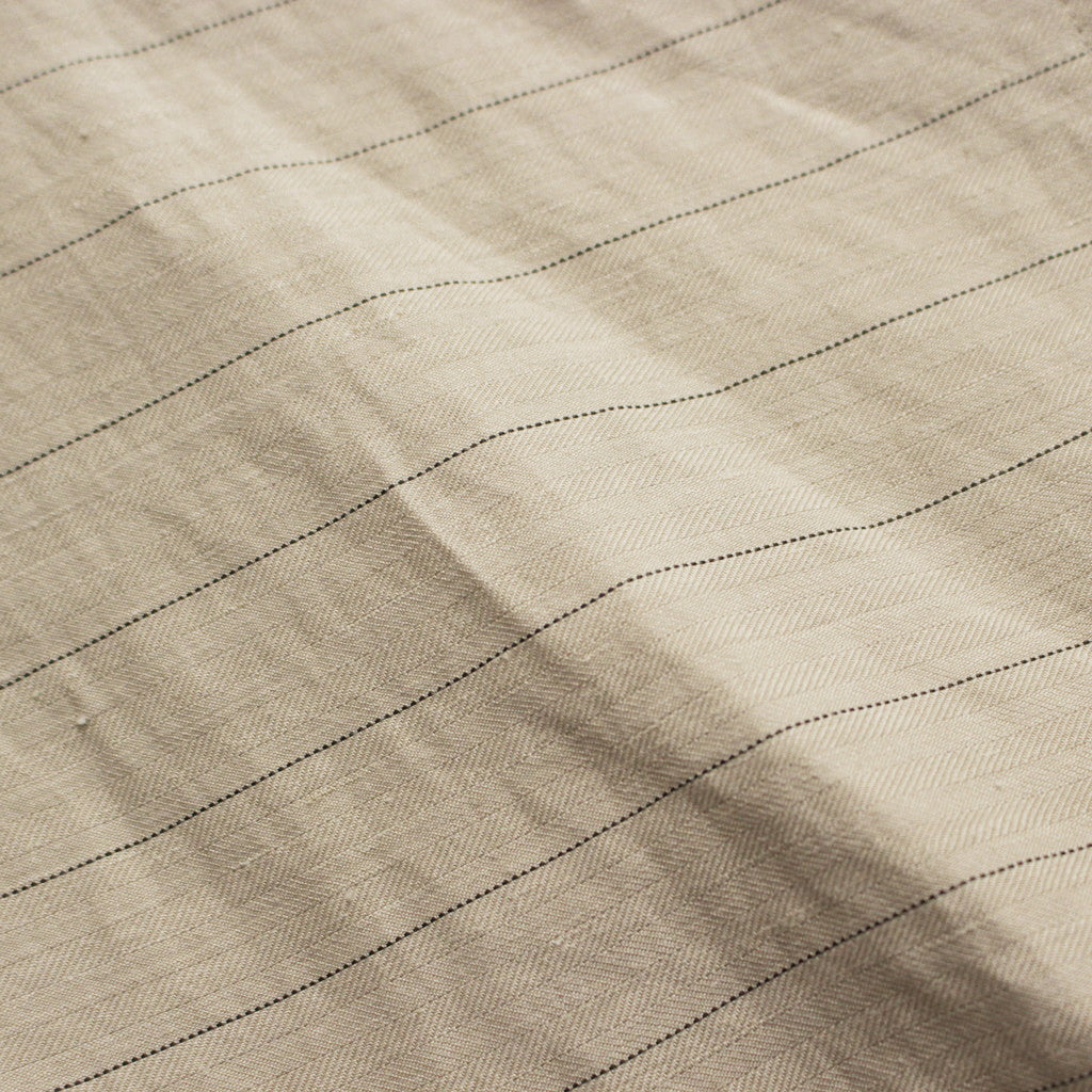 リネンボーダーBigパーカー #BEIGE [D124-C311]