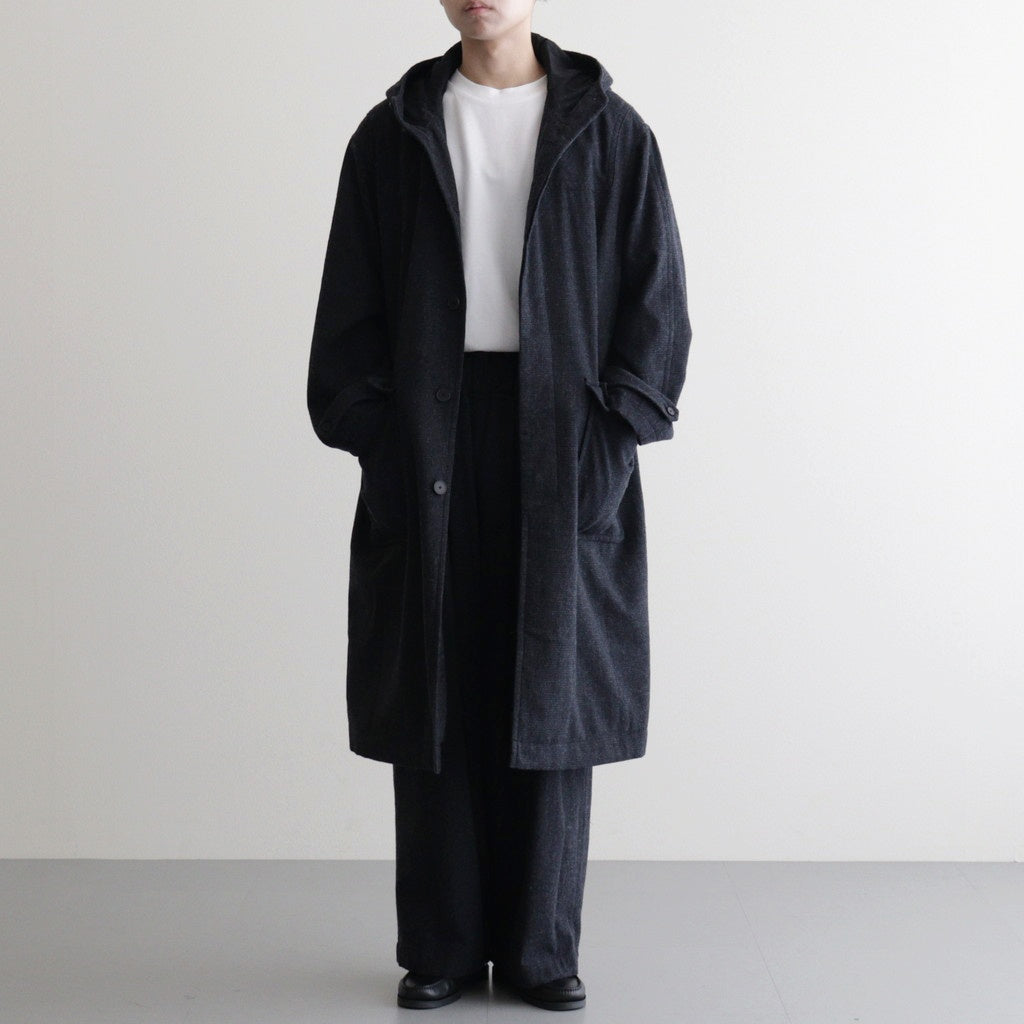FDUFCT - ウール・千鳥 ダッフルコート #79 Navy × Grey [SN_FR1401CT