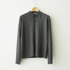 HIGH GAUGE SOFT CASHMERE KNIT SHIRT CARDIGAN #CHARCOAL [A26AC03SM]