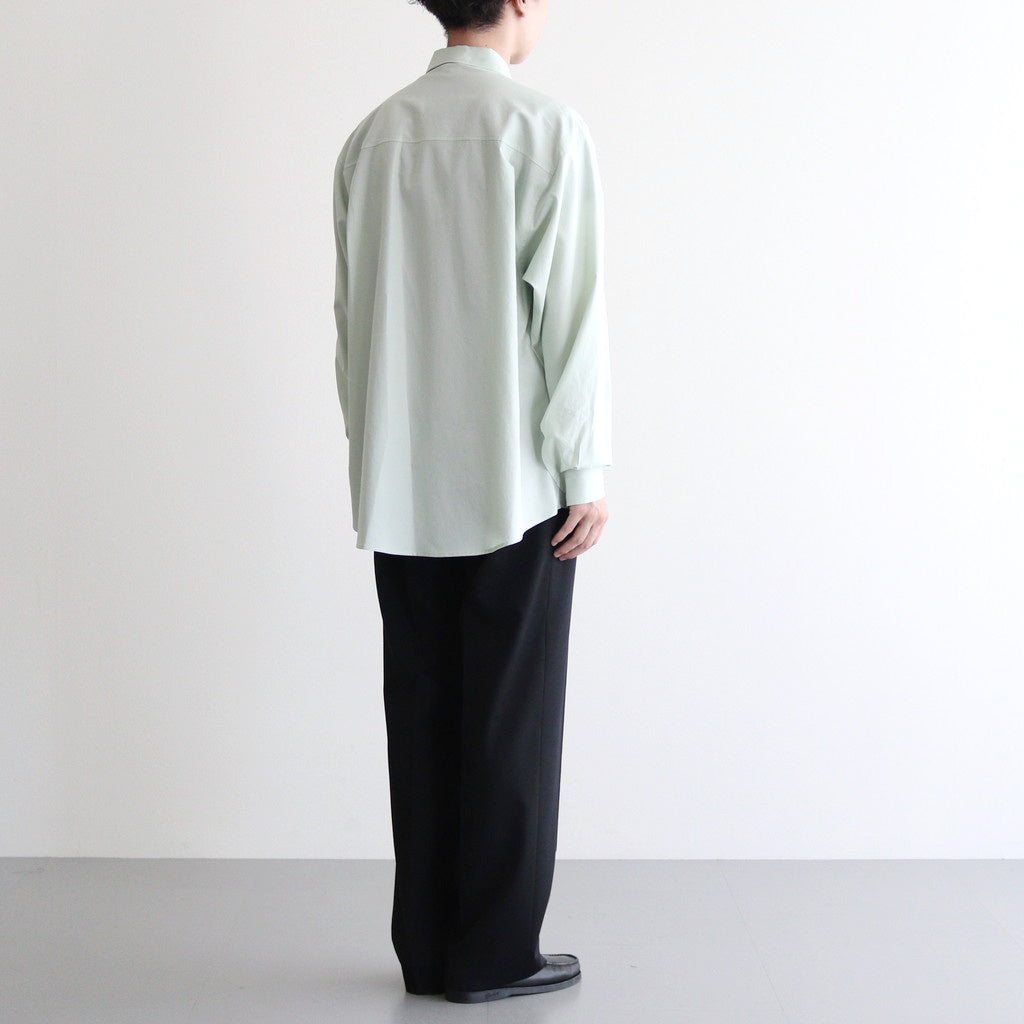 WASHED FINX TWILL BIG SHIRT #LIGHT KHAKI [A25AS02TN]