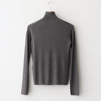 TENCEL SILK CIRCULER RIB TURTLENECK SWEATER #CHARCOAL GRAY(004) [KRAGGW0703]