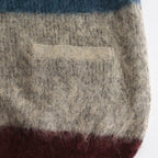 MOHAIR BORDER CARDIGAN #PURPLE [YK23FW0571S]