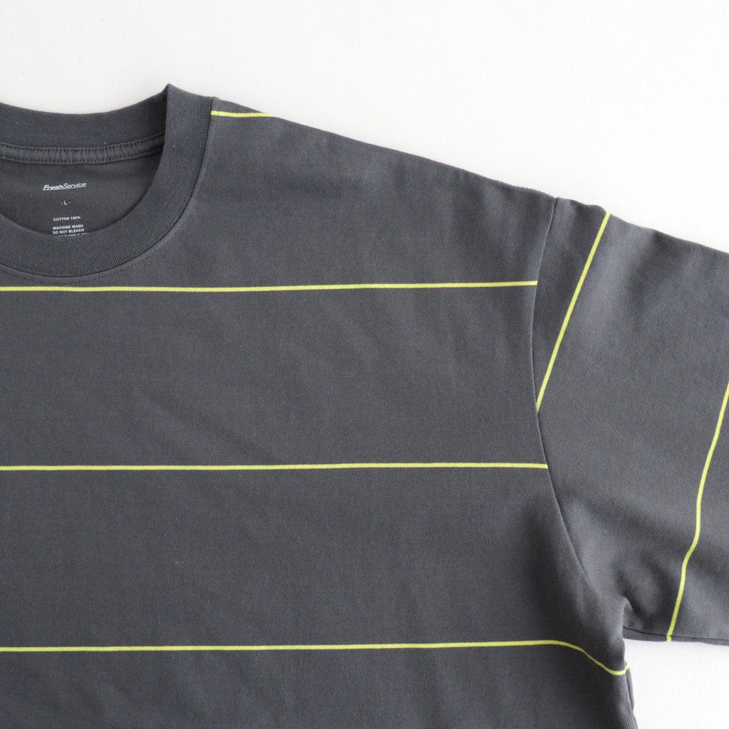 PIN BORDER L/S TEE #GRAY×YELLOW [FSC261-70261]