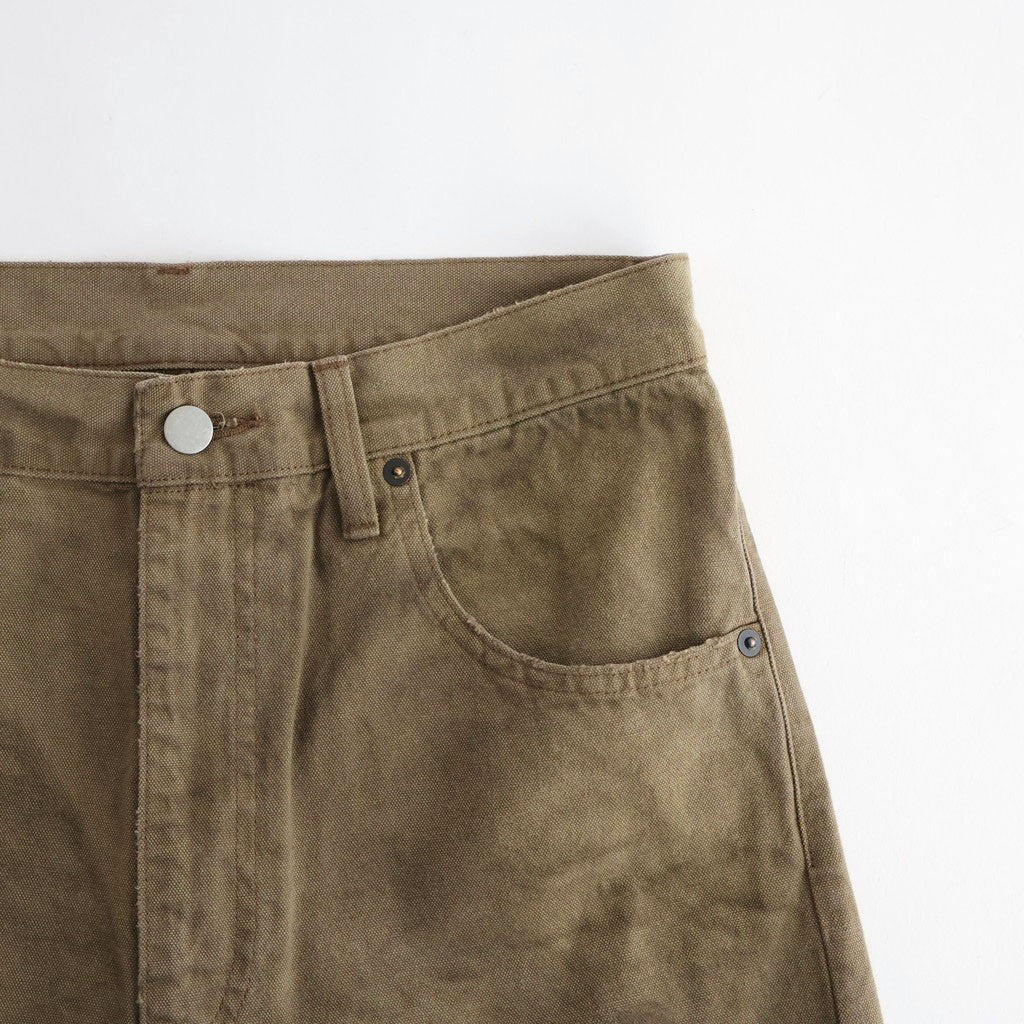 SULFUR DYED OXFORD VINTAGE WIDE PANTS #KHAKI BEIGE [ST.1395]