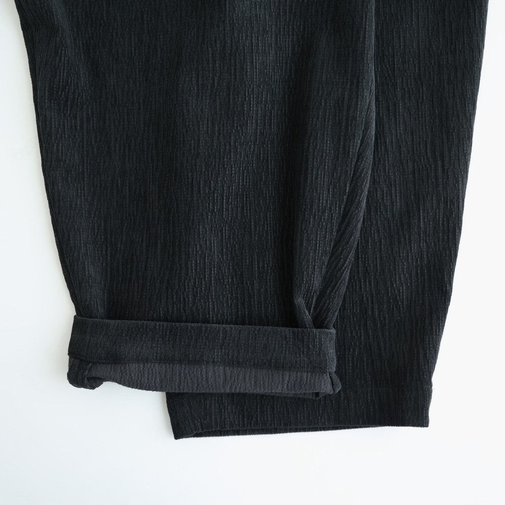 バークコーデュロイタックワイドPT #BLACK [D226-P203]