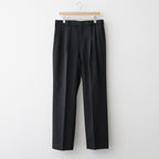 LIGHT WOOL MAX GABARDINE TWO-TUCK SLACKS #TOP BLACK [A26SP04MG]