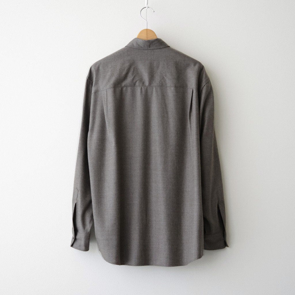 SUPER LIGHT WOOL SHIRT #TOP BROWN [A26AS02OS]
