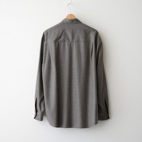 SUPER LIGHT WOOL SHIRT #TOP BROWN [A26AS02OS]