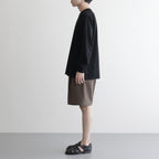 LIGHT WOOL MAX GABARDINE SHORTS #DARK OLIVE BROWN [A26SP05MG]