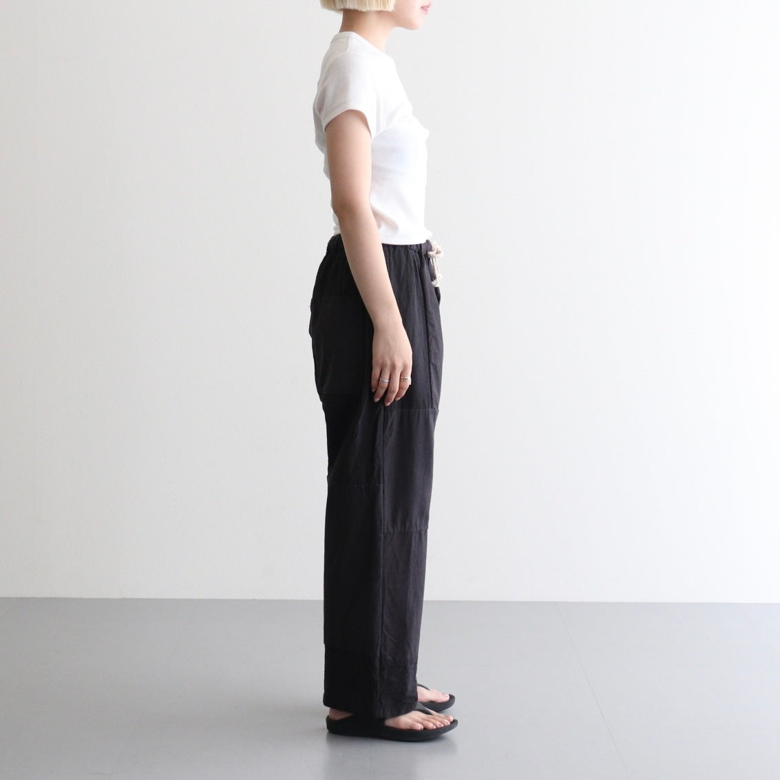 Patchwork Drawcord Pants #CHARCOAL [43061605]
