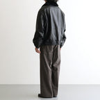MOUTON COLLAR CALF ZIP JACKET #BLACK [ST.1549]