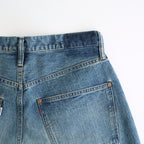 FADED MODERN DENIM PANTS WIDE CUT #FADED INDIGO [25330402]