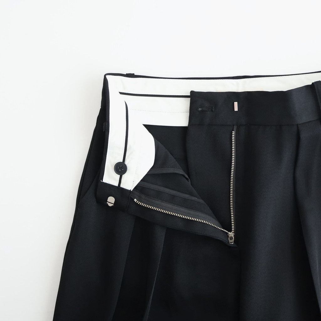 Tuck Wide Trousers #BLK [12610714]