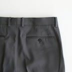 LIGHT WOOL MAX GABARDINE TWO-TUCK SLACKS #DARK GRAY [A25AP03MG]