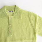 KID MOHAIR SHEER KNIT POLO #LIME YELLOW [A25SP03FG]