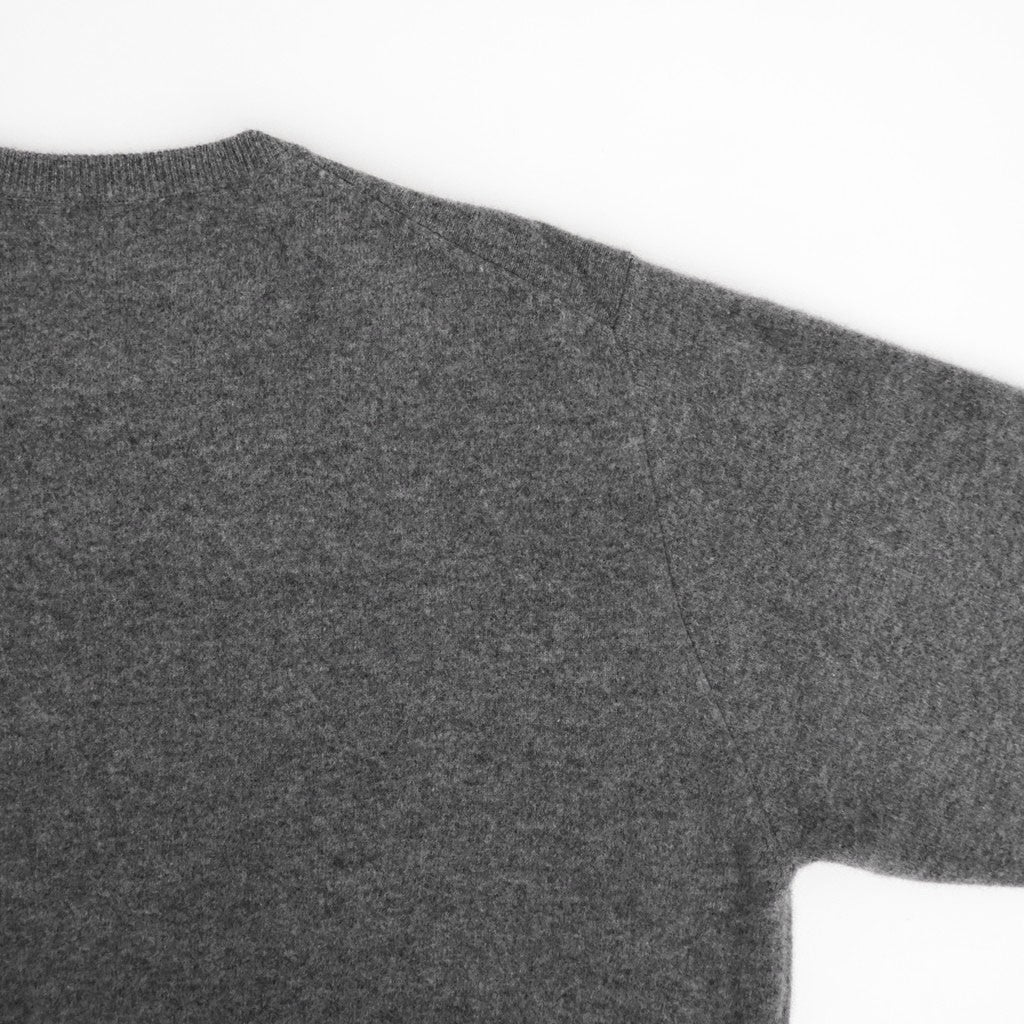 EXTRA FINE WOOL KNIT CREW NECK LS #GREY [ST.1634]