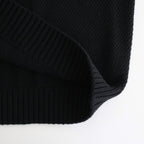 LAMBS WOOL CREWNECK SWEATER #BLACK(005) [KRAGGW0402]