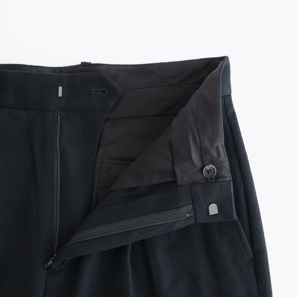 W/CA BEAVER STRAIGHT TROUSERS #BLACK [ST.1261]