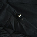 WOOL FULLING FLANNEL PADDED OVER BLOUSON #TOP CHARCOAL [A25AB02CF]