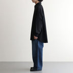 Extra Fine Wool L/S Oversized Regular Collar Shirt #BLACK [GM251-50092B]