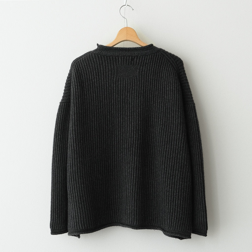 COMFORT BLEND YARN LOOSE FIT SWEATER #CHARCOAL [N0011]