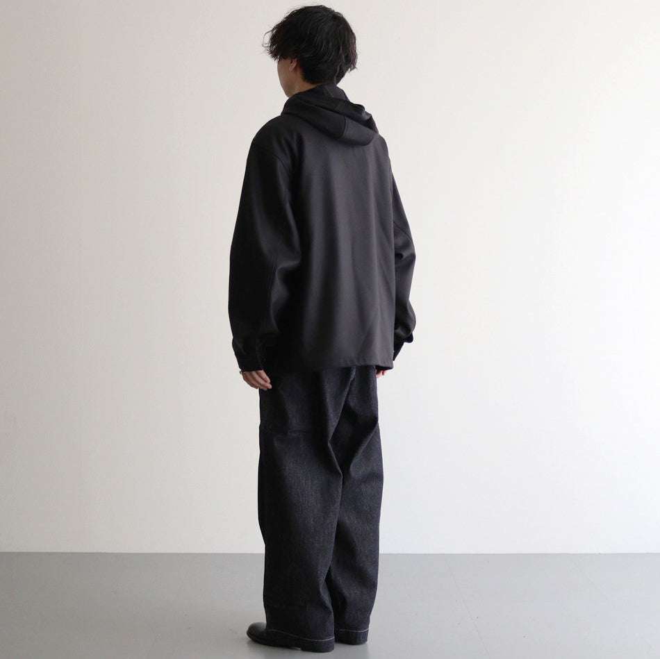 MELTON HOODED BLOUSON #DARK CHARCOAL [ST.928]