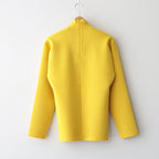 FINE WORSTED WOOL MILANO RIB KNIT TURTLE #MUSTARD [A26AT01CR]