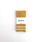 STRIPE SEAMLESS HAND WARMER ”MERINO LAMBS WOOL” #YELLOW [R5092-AW25]