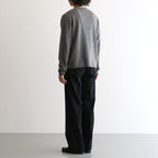 LIGHT WOOL MAX GABARDINE SLACKS #TOP BLACK [A26AP05MG]