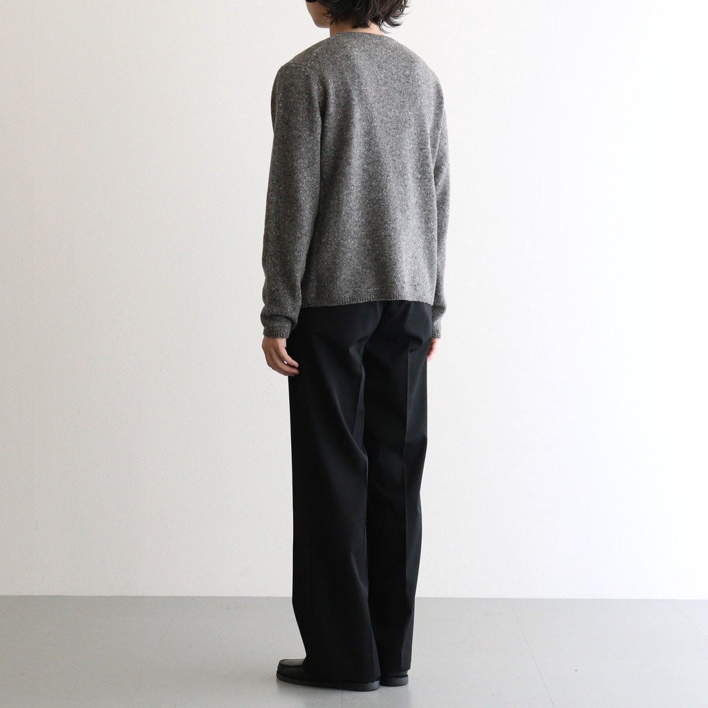 LIGHT WOOL MAX GABARDINE SLACKS #TOP BLACK [A26AP05MG]