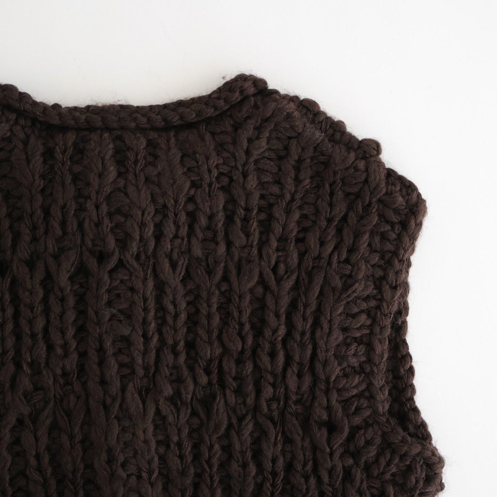 Mix Handknit Vest #D/BRN [12520525]