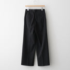 LIGHT WOOL MAX GABARDINE TWO-TUCK SLACKS #TOP BLACK [A25AP06MG]