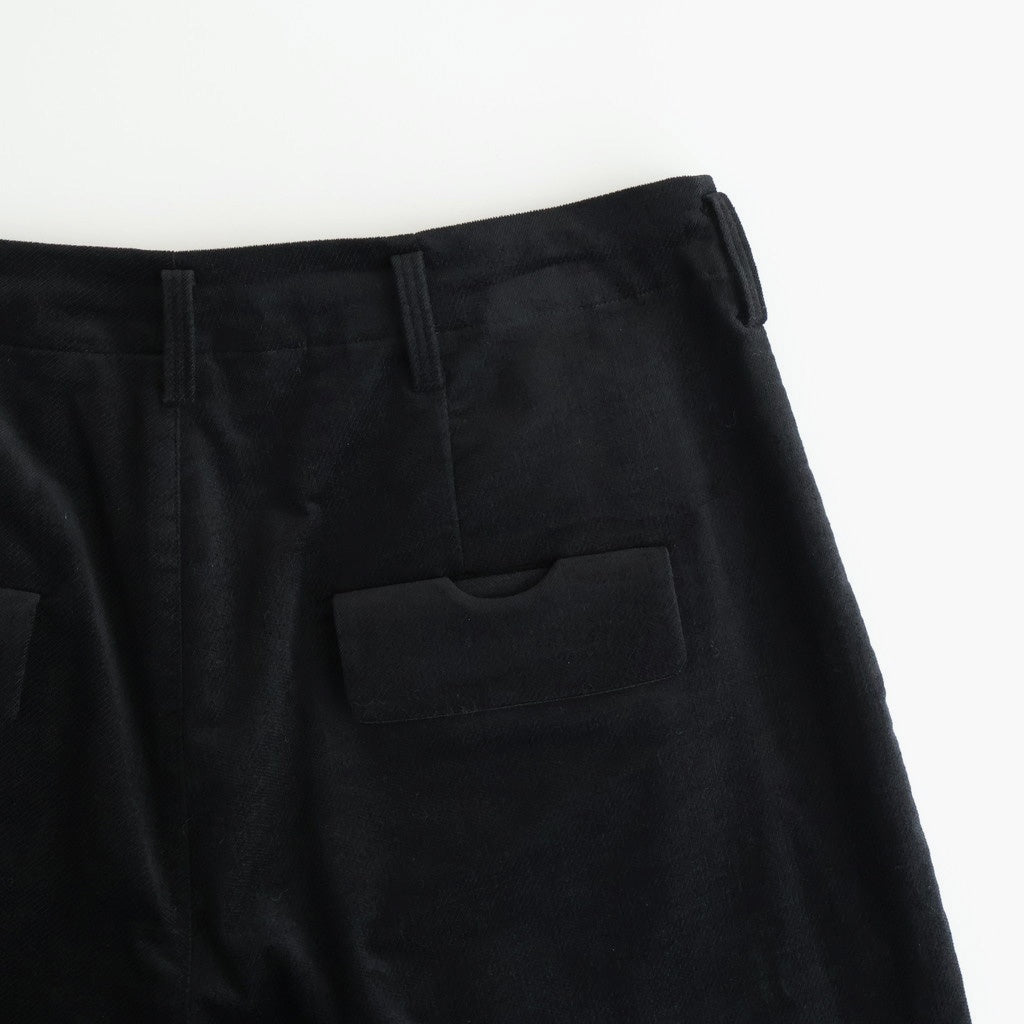 モールスキンシンプル2タックワイドPT #BLACK [D225-P653]