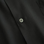 CUPRO TWILL OVERSIZED LS SHIRT #BLACK [ST.1459]