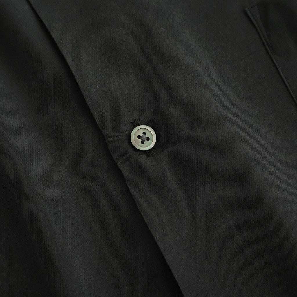 CUPRO TWILL OVERSIZED LS SHIRT #BLACK [ST.1459]