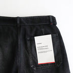 Selvage Denim Belted Pants #BLACK_DARK FADE [GU253-40064DB]