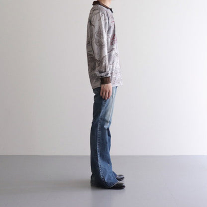 FADED MODERN FLARED TROUSERS #FADED INDIGO [2441000408]