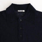 KID MOHAIR SHEER KNIT POLO #NAVY [A25SP05FG]